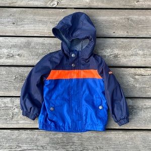 Oshkosh kids mid-weight spring fall jacket blue and orange